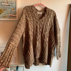 Brown oversized chunky sweater size small